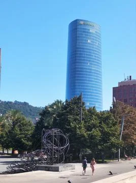 Bilbao, the Iberdrola tower. Stock Photos