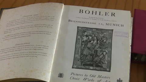 Bilbao, spain; 07 17 2023: vision an old book on ancient art Stock Footage 340005246