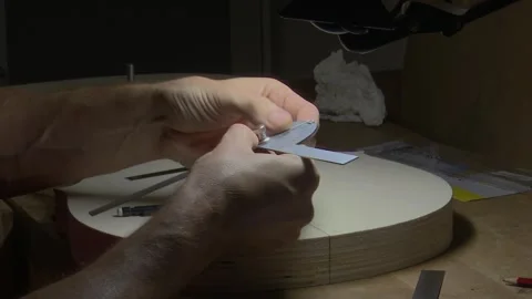 BILBAO. SPAIN; MAY 21 2022: LUTHIER&amp;#039;S WORKSHOP: HANDCRAFTED VIOLIN MAKING Video stock 335310702