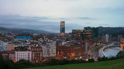 Bilbao time lapse Stockbeeldmateriaal 20603118