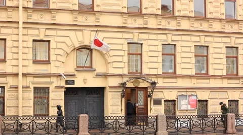 Bilding of Consulate-General of Japan in Saint Petersburg Video stock 65531051