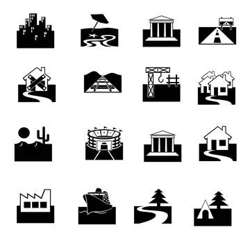 Bilding hand logo concept Illustrazione stock