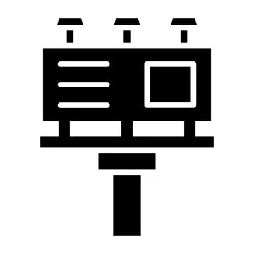 Bill Board Vector Icon Design Illustration Stock Illustration