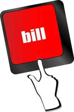 Bill button on the keyboard keys Stock Illustration