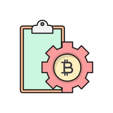 Bill flat color icon Ilustração Stock