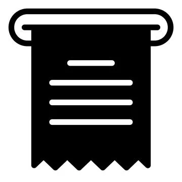 Bill glyph icon vector illustration isolated on white background Stock Illustration