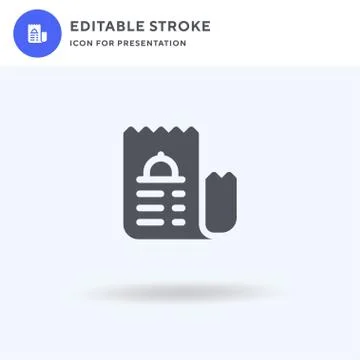 Bill icon vector, filled flat sign, solid pictogram isolated on white, logo i イラスト素材