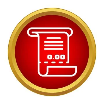 Bill icon with zero balance showing on receipt Stock Illustration