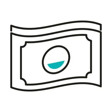 Bill line style icon vector design Illustrazione stock