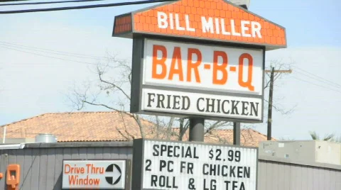 Bill miller sign 0554 Stock Footage 693953