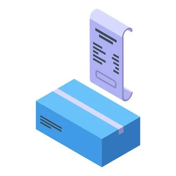 Bill payment icon isometric vector. Document contract 스톡 일러스트