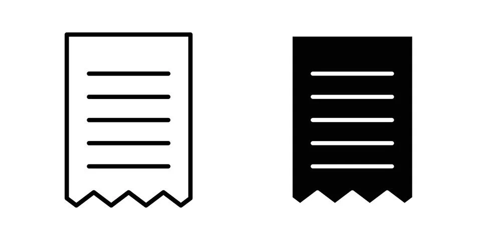 Bill receipt icon vector design illustrations Stock Illustration