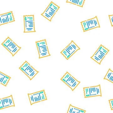 Bill receipt vector seamless pattern イラスト素材
