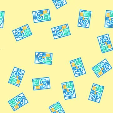Bill reminders budget planning vector seamless pattern イラスト素材
