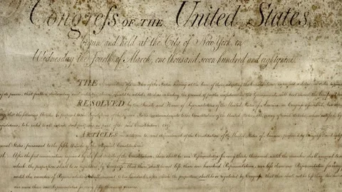 The Bill of Rights. 4K Stock Footage 155644244