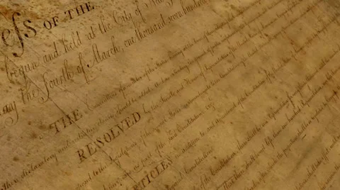 The Bill of Rights - motion background Stock Footage 34048073