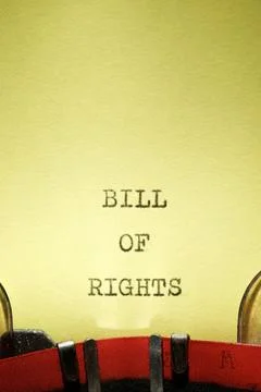 Bill of rights text Stock Photos