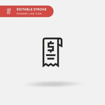 Bill Simple vector icon. Illustration symbol design template for web mobile U Stock Illustration