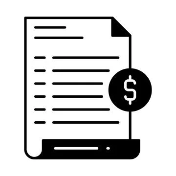 Bill Statement Dualtone Icon Stock Illustration