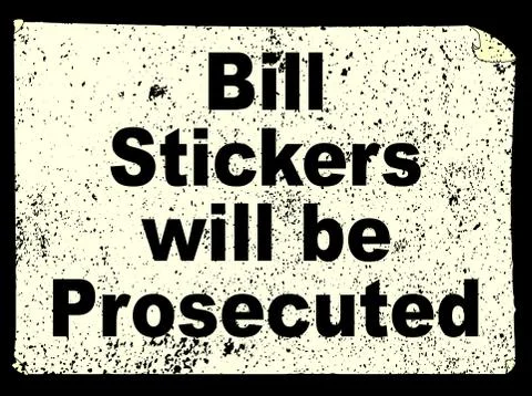 Bill stickers Stock Illustration