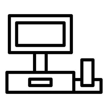 Bill system icon outline vector. Cash machine Stock Illustration