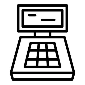 Bill system icon outline vector. Cash machine Illustrazione stock