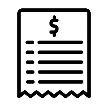 Bill Vector Icon Design Illustration Stock Illustration