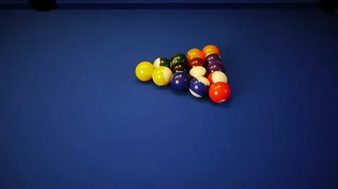 Billard - Kick-off - full hit 스톡 동영상 7769155