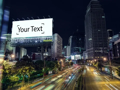 Billboard, Advertising background for add your text promotion Stock Footage 80930853