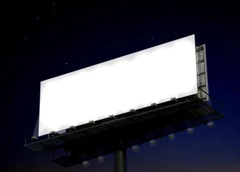 Billboard and spotlight Stock Illustration