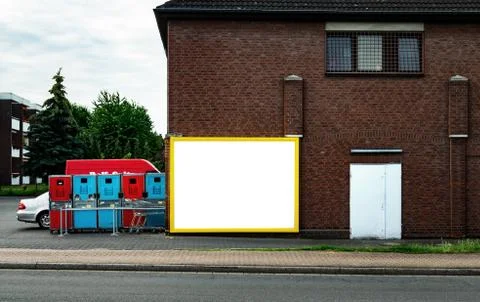 Billboard at the backside of an store in germany Stock-Fotos