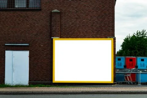 Billboard at the backside of an store in germany Foto stock