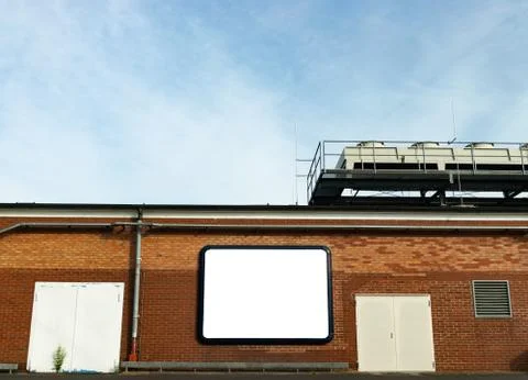 Billboard at the backside of an store in germany Fotos Stock