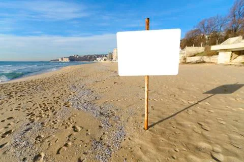 Billboard on the beach Stock Photos