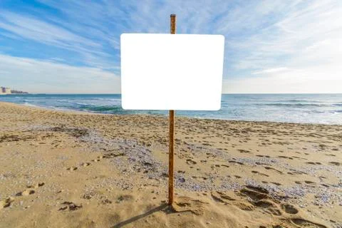 Billboard on the beach Stock Photos