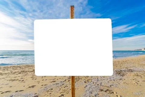 Billboard on the beach Stock Photos