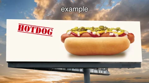 Billboard with  a Cloud Time-lapse in the Background Stock Footage 61314727