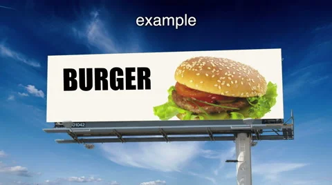 Billboard with  a Cloud Time-lapse in the Background Stock Footage 61314987