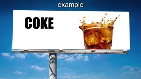 Billboard with  a Cloud Time-lapse in the Background Stock Footage 61315510