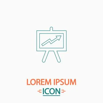 Billboard computer symbol Stock Illustration