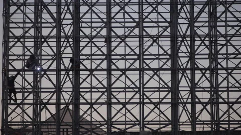 Billboard construction (HD) Video stock 262045140