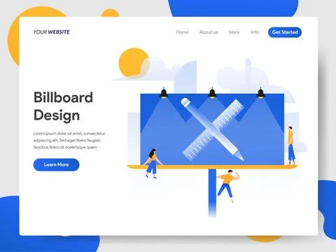 Billboard Design  Concept Stock Illustration