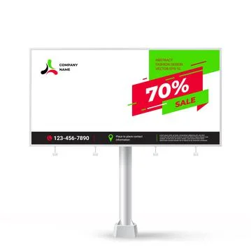Billboard design, creative background for outdoor advertising, exhibition sta Stock Illustration
