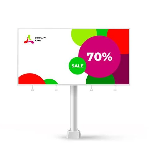 Billboard design, creative background for outdoor advertising, exhibition sta Stock Illustration