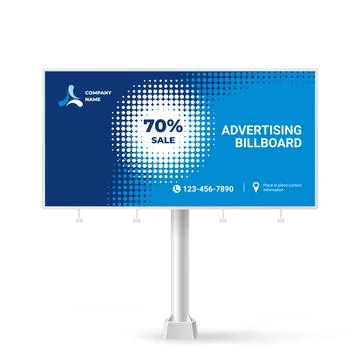 Billboard design, creative background for outdoor advertising, exhibition sta Stock-Illustration