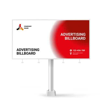 Billboard design, creative background for outdoor advertising, exhibition sta Stock Illustration