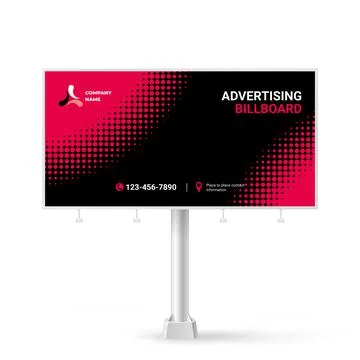 Billboard design, creative background for outdoor advertising, exhibition sta Stock Illustration