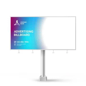 Billboard design, creative background for outdoor advertising, exhibition sta Stock Illustration