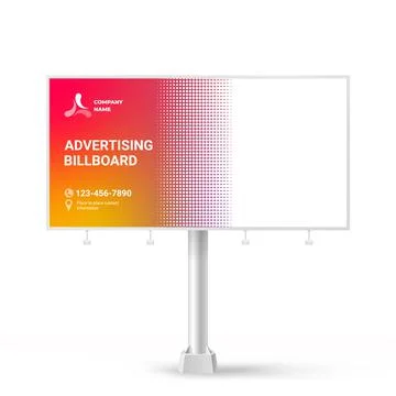 Billboard design, creative background for outdoor advertising, exhibition sta Stock Illustration