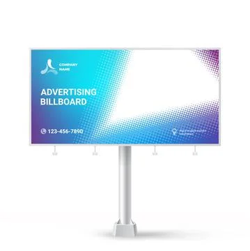 Billboard design, creative background for outdoor advertising, exhibition sta Stock-Illustration